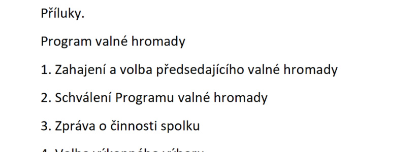 Valná hromada listopad 2026